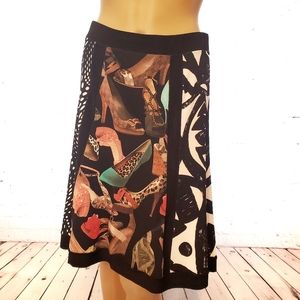 Joseph Ribkoff Unique High Heels Print Skirt